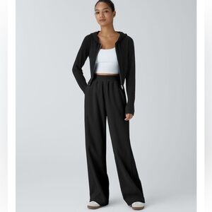 Halara Women's Black corduroy Wide-Leg Pants